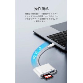 Card Reader, 3 in 1 USB Type-C Portable Card Reader, SD Card Reader, Memory Card Reader, Type C, Compatible with Smartphones, Tablets, Computers, USB SD TF Port, No Settings Required, Photo Video,