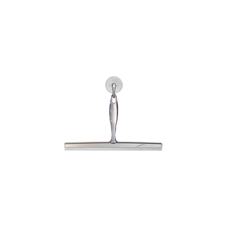 iDesign Zia Metal and Plastic Bathroom Squeegee for Shower, Glass
