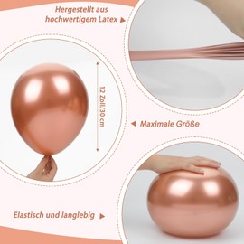 VewePata Balloons Helium Balloons Set, 60 Pieces, 15 m Ribbon, with Number Balloons 0-9, Pastel Balloons, for Party, Baby Shower, Anniversary, Balloons, Birthday, Balloons Wedding (Pink)