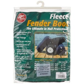 Taylor Made Products 9031 Fleece Boat Fender Cover for Center Rope Tube Style Fenders (8" x 20", Black)