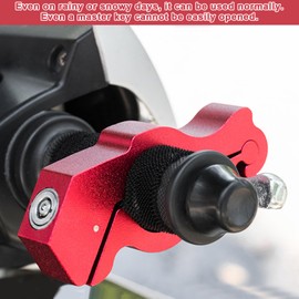 SPORWAY Motorcycle Lock Universal Motorcycle Handlebar Lock, Motorcycle Brake Lock Anti-Theft with 2 Keys, Aluminium Alloy Motorcycle Lock for Motorcycles, Scooters, Bicycles, ATV