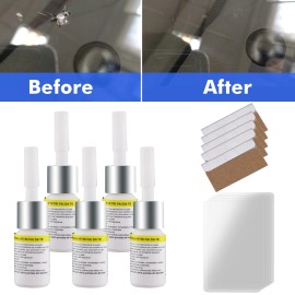 5Pack White Auto Glass Nano Repair Fluid Car Windshield Resin Crack Tool Kit NEW
