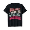 Girl Retro Sabrina First Name Groovy Beach T for Women