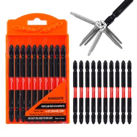 D1 Anti-Slip and Shock-Proof Bits With Phillips Screwdriver bit set Double Ended Screwdriver Bits，Magnetic Phillips Bit Set,Ph2 Impact Drill Bit Set 10Pcs （4 inches）, Used For Electric Hand Tool