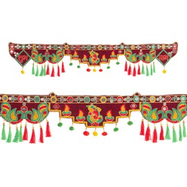 Toran Bandanwaar Decoration Traditional Decorative Hanging for Wall Door Home Temple Festival Wedding Function Party Décor and Gifting (Ganesh)