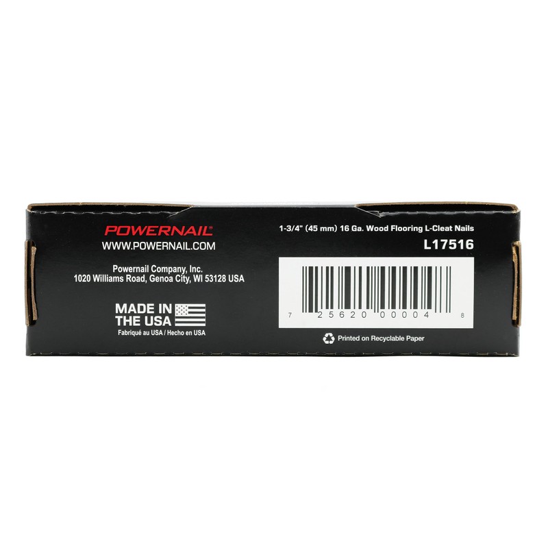 Powernail L17516 16 Gauge 1-3/4 Inch Length L-Cleat Nails for