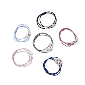 Baluue 18pcs Design Knotted Hair Ropes Chic Elastic Hair Ties for Ponytails for Women and Girls Versatile Colors Dusty