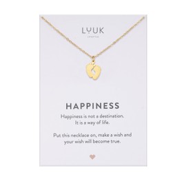 LUUK LIFESTYLE Fashionable necklace with baby feet pendant, mom to be I pregnancy gift, baby party I shower, gold