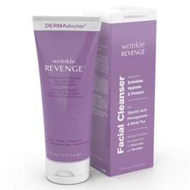 DERMAdoctor Wrinkle Revenge Antioxidant Enhanced Glycolic Acid Facial Cleanser, 7.10 oz