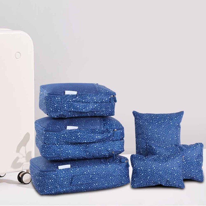 6pcs Waterproof Travel Clothes Storage Bags Luggage Organizer Travel Packing