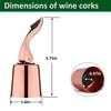 Stainless Steel Wine Bottle Stoppers with Silicone - Reusable Wine
