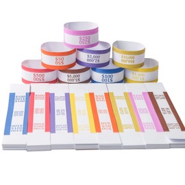 NUCOUN Currency Band Bundles,Self-Adhesive,Money Bands for Cash,Bills Currency Straps,Organizer Dollar,Pack of 400