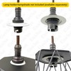 ElekTek Lamp Shade Reducer Adaptor Ring 4X Pack - 29mm