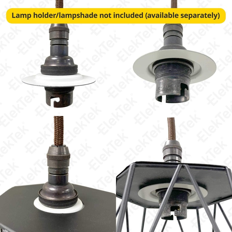 ElekTek Lamp Shade Reducer Adaptor Ring 4X Pack - 29mm
