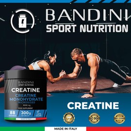 Bandini® Creatine Monohydrate Mercury Free 100% Pure Powder - Supplement for Training, Sports, Gym and Pre Workout and for Recovery & Performance - Muscle Power & Strength - 100% Vegan