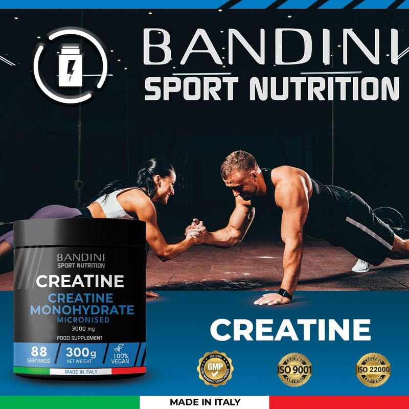 Bandini® Creatine Monohydrate Mercury Free 100% Pure Powder - Supplement