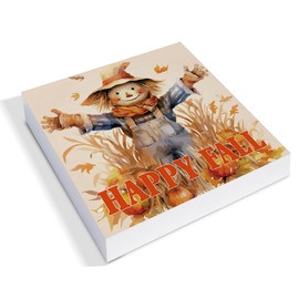 Fall Decor - Autumn Scarecrow Decorations Farmhouse Fall Wooden Sign Home Shelf Desk Decor 5 X 5 Inches