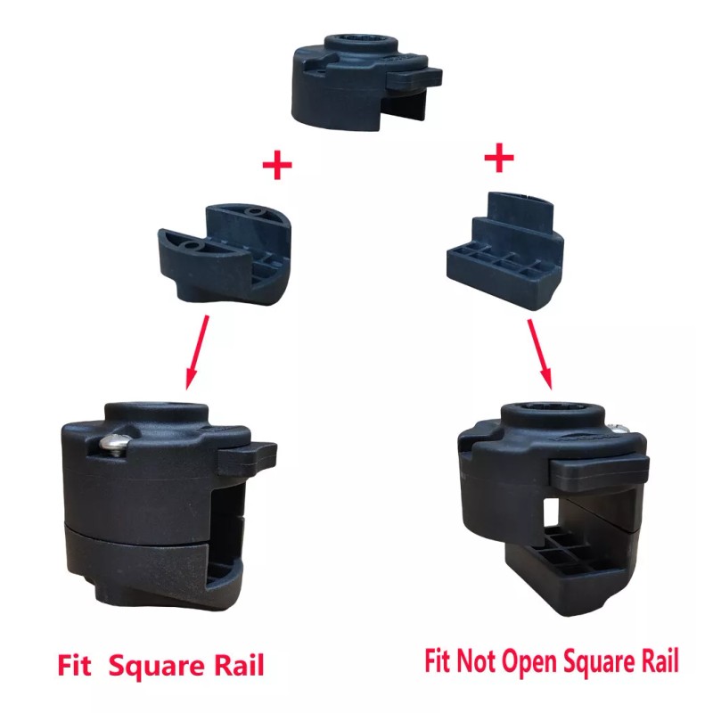 Brocraft Pontoon Boat Rod Holder /Pontoon Boat Square Rail Mount