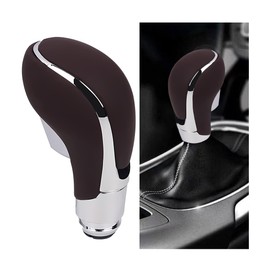 HZEL Car Gear Shifter Knob, Leather Vehicle Automatic Head Handle Lever, Automotive Transmission Gear Shift Stick Lever Handle Replacement Accessories Compatible with 2012-2017 Verano (Brown)