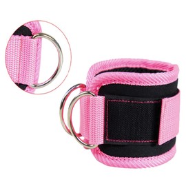 Ankle Straps for Cable Machines by BELLADDY INC - Gym Fitness Equipment Padded Velcro Elastic Adjustable Breathable Mesh (Black)