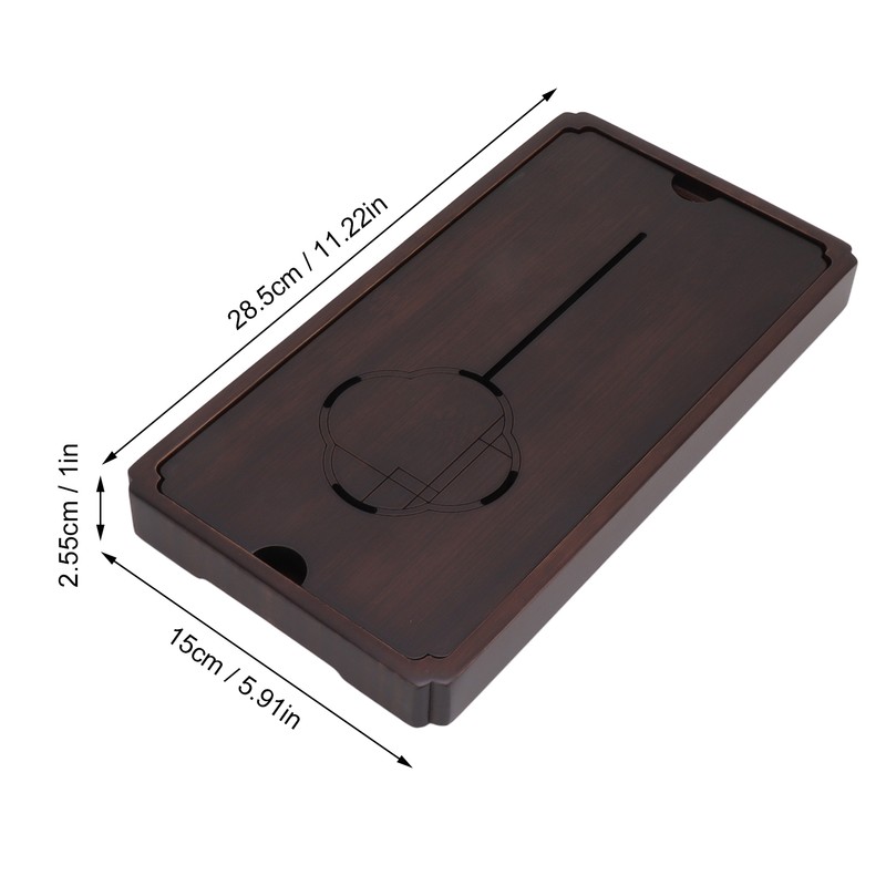 Chinese Water Storage Drainage Tea Tray Bamboo Simple Decorative Robust
