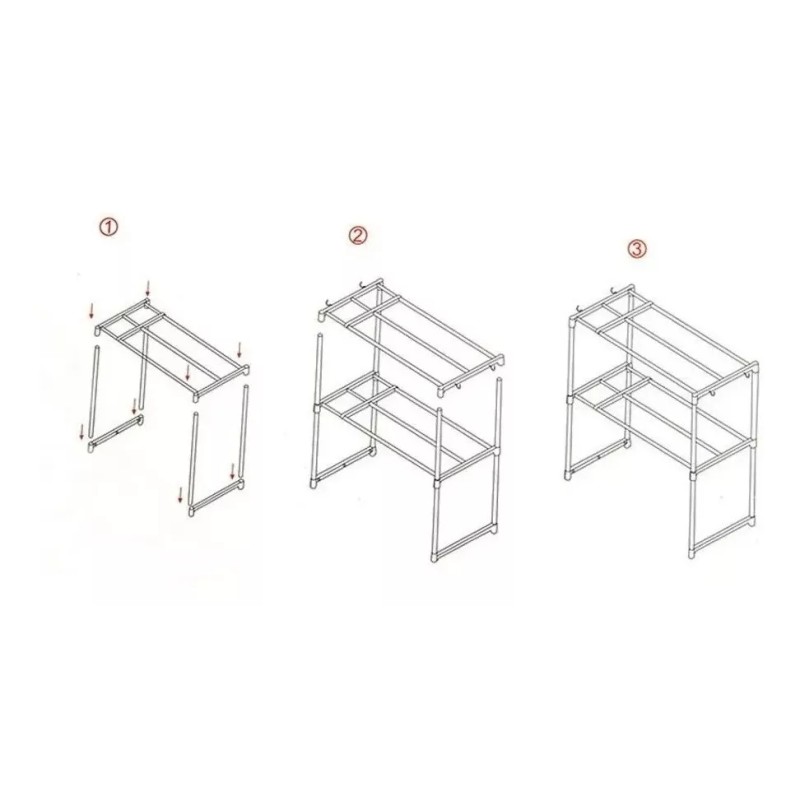 Misorel Rack Organizador Cocina Ajustable Ahorra Espacios
