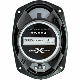 SoundXtreme 6x9 4-Way 520 Watts Coaxial Car Speakers + 2X Audiotek 6x9 Car Truck Van Speaker Box