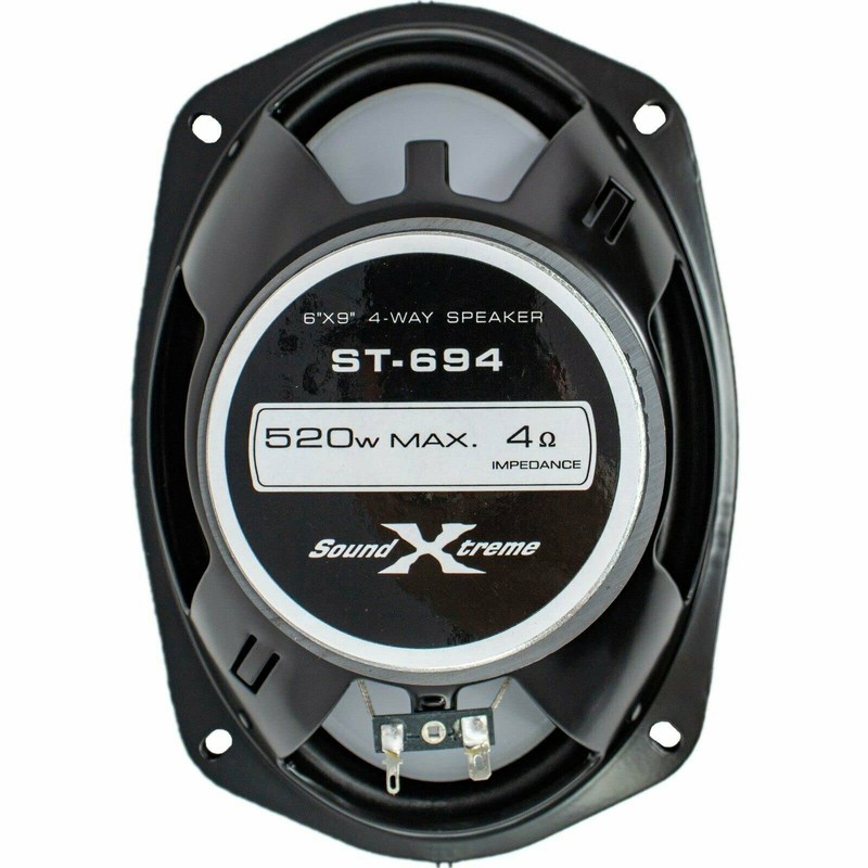 SoundXtreme 6x9 4-Way 520 Watts Coaxial Car Speakers + 2X
