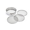 De Buyer - Edelstahlsieb mit 4 auswechselbaren Siebeinsätzen (3mm/ 2mm/