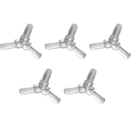 3-Way Control Lever Valve Distributor Splitter for Aquarium, 5Pcs Transparent, Tubing Connector Hose Fittings for Pumps and Filters