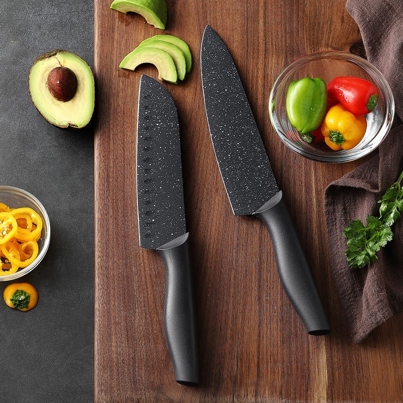 Marco Almond Kitchen Knife Set, KYA39 12-Piece Chef Knife Sets,