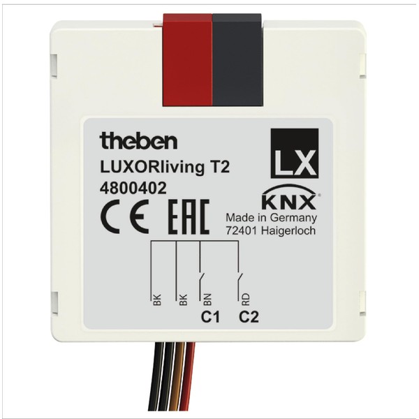 Theben 4800402 LUXORliving T2 I Double Binary Input Button Interface
