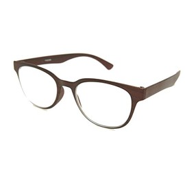 ColorViper Flexible Memory Frame reader Unisex lightweight Reading Glasses 0.74 Oz (OVAL matte burgundy brown WOOD LIKE, 1.50)