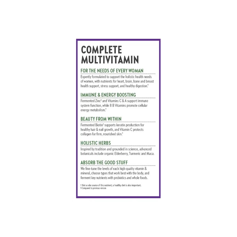 Multivitaminico Diario Para Mujer New Chapter 72 Tabletas Sabor Sin