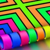 Whaline 6 Colors Neon Gaffer Cloth Tape Fluorescent Rainbow Color