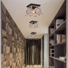 Q&S Rustic Farmhouse Ceiling Light Fixture Flush Mount Vintage Ceiling