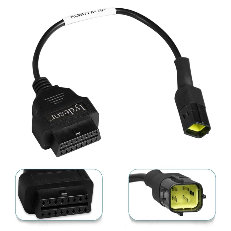 Obd2 Adapter 382426 for KUBOTA 4pin OBD1 to 16pin OBD2