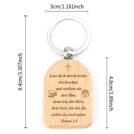 KEAHND Christian Gifts, Confirmation Gifts Girls, Confirmation Gifts Boys, Christian Gifts for Women, Christian Gift Ideas, Courage Gift Woman, Christian Inspirational Keychain, Shengjing-2