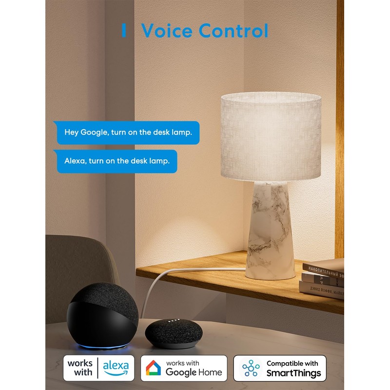 meross Mini Smart Plug with Energy Monitor, 10A WiFi Outlet