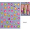 Winning Smile 6 Sheets Nail Art Decals 3D Embossed Stickers
