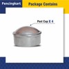 FENCINGKART Aluminium Dome Post Caps for Chain Link Fence, 2-3/8