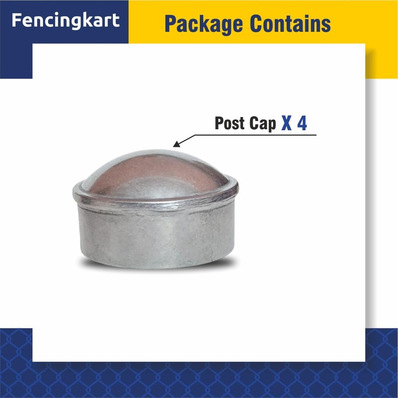 FENCINGKART Aluminium Dome Post Caps for Chain Link Fence, 2-3/8
