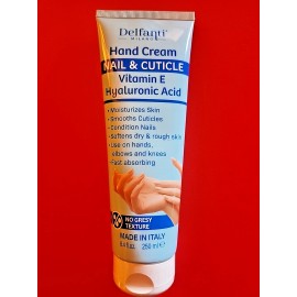 DELFANTI HAND CREAM NAIL & CUTICLE WITH VITAMIN E & HYALURONIC ACID