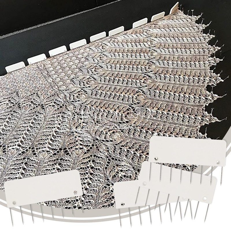 LAMXD 8 Pins Knit Blocking Pins Kit,Knit Blocking Combs –