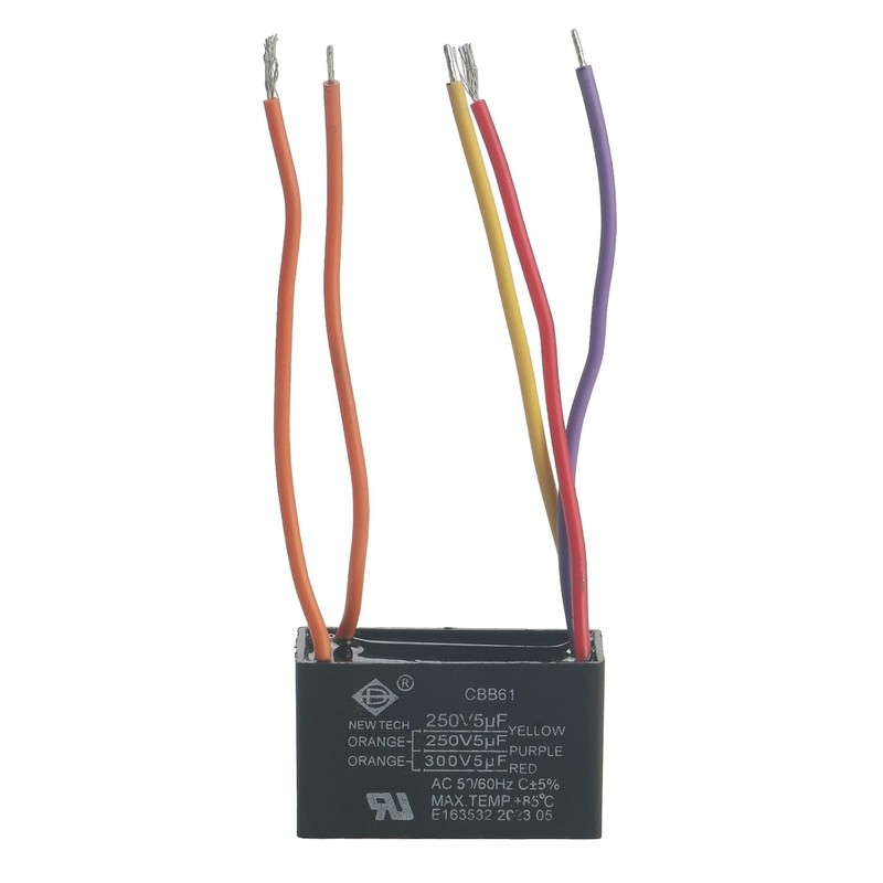 5 Wire Ceiling Fan Capacitor CBB61 5+5+5uf 250V-300V AC 50/60