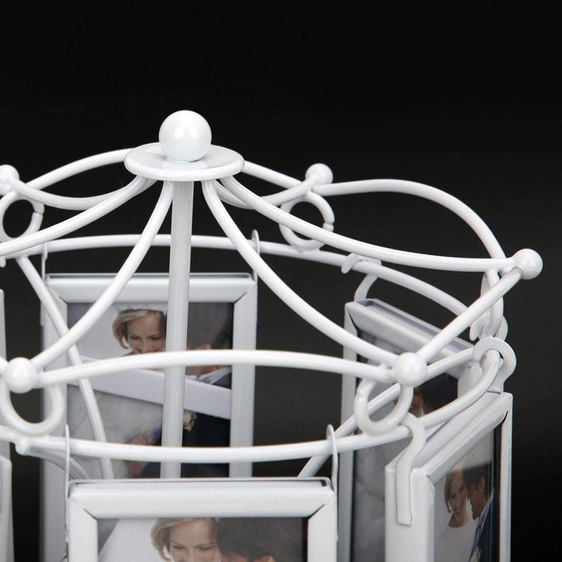 Rotating Photo Display Frame Multifunctional Removable Stable Metal Desktop Photo
