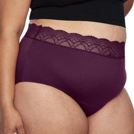 Thinx For All Leaks Hi-Waist Underwear, Holds up to 100ml or 6tbps or 1/4 Cup Worth of Liquid, Light Absorbency Incontinence Underwear for Women, FSA HSA Approved Feminine Care, BlackBerry, S