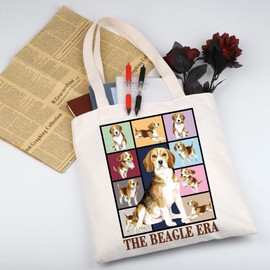WSNANG Beagle Gifts The Beagle Era Tote Bag Beagle Dog Lover Shoulder Bag Beagle Owner Reusable Grocery Bag Beagle Mom Gifts (The Beagle TB)