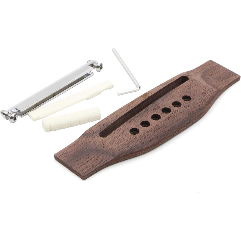 Swhmc 6 String Adjustable Rosewood Bridge Acoustic Guitar Saddle Nut