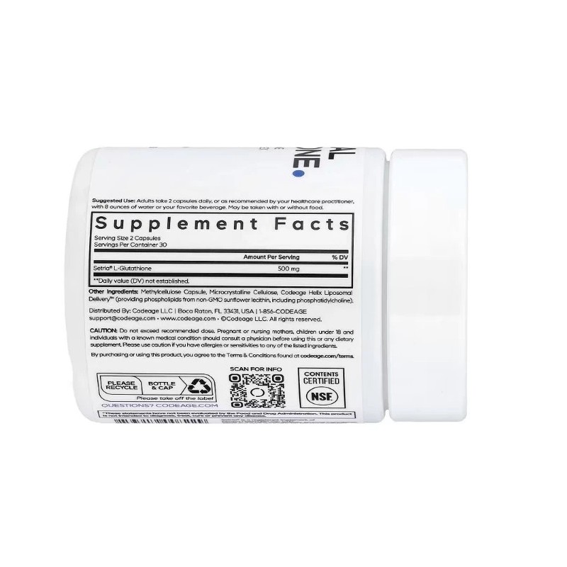 Codeage, Liposomal, Setria L-Glutathione, 60 Vegetable Capsules